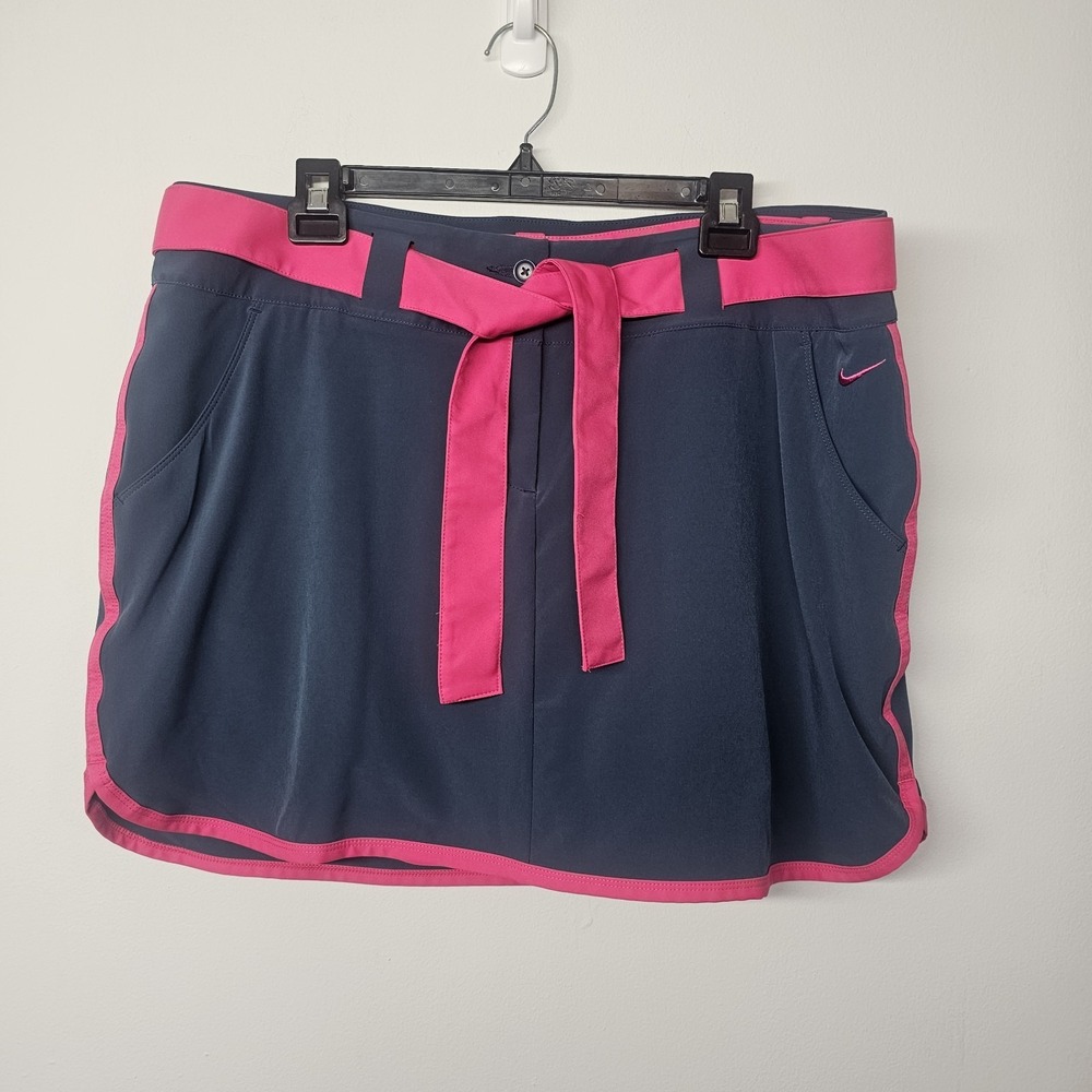 Nike Golf Tour Performance Stretch Skirt Shorts Skort Size 16 GRAY PINK Dri-fit